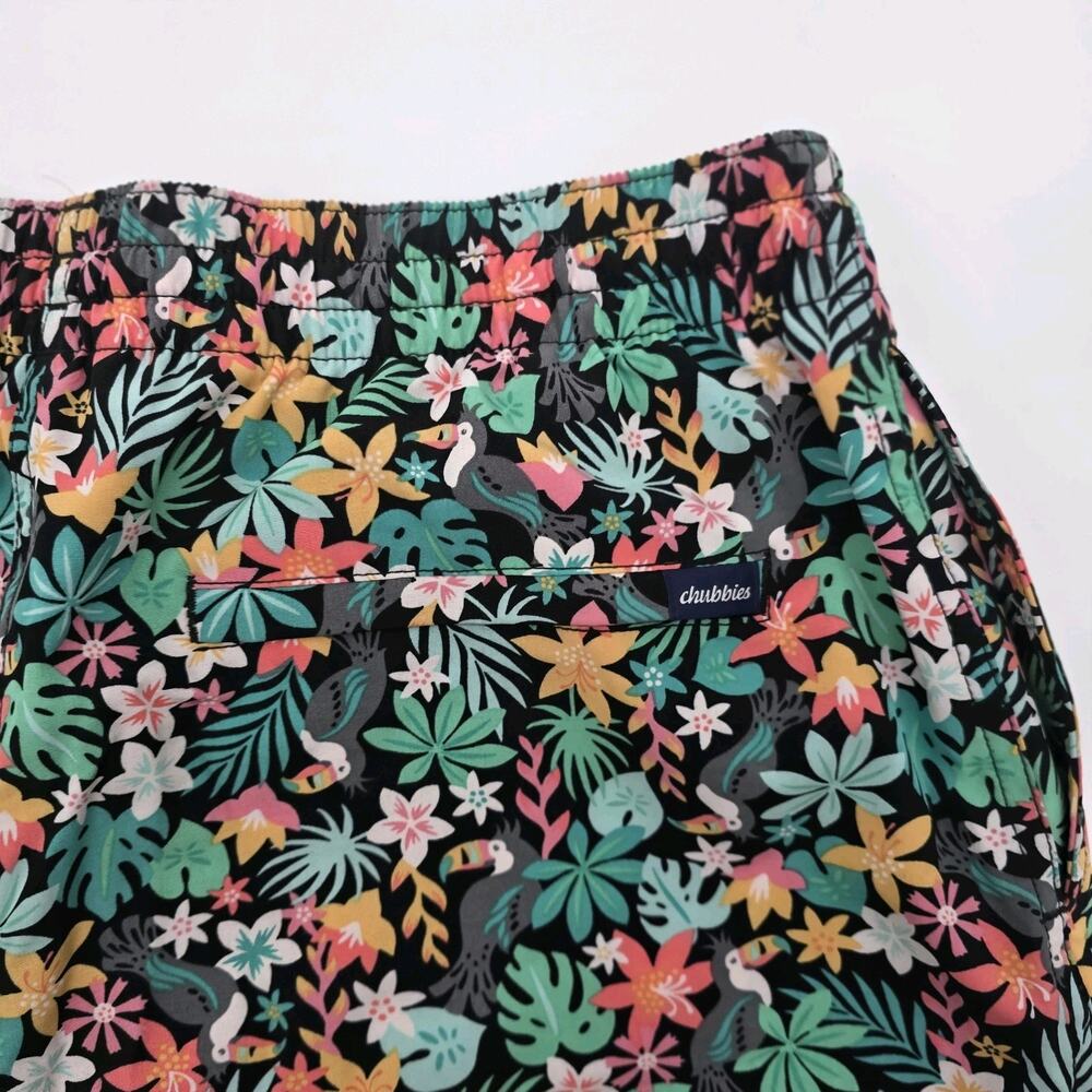 Chubbies Swim Trunks Mens Large 5.5 Inch Parrot Bloomerangs Mesh Brief Liner - Picture 10 of 13